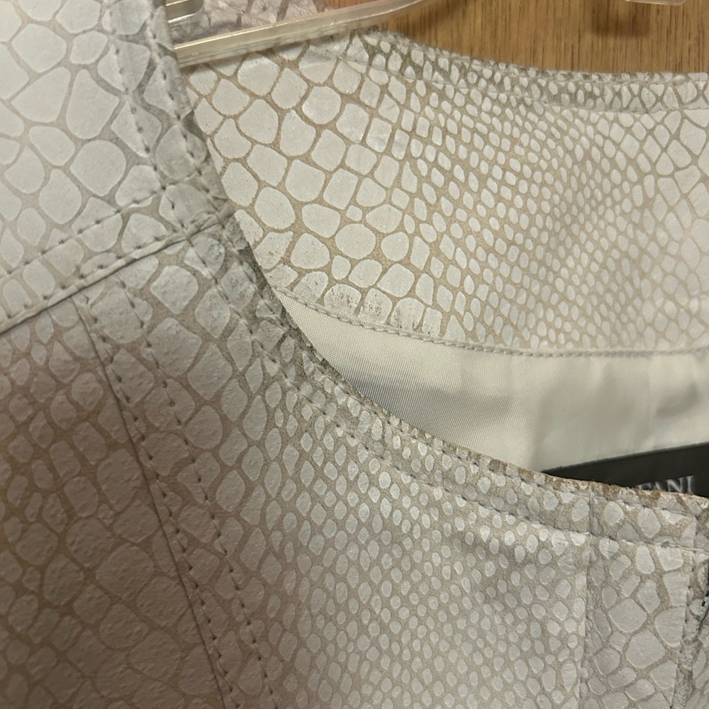 Alfani women white leather jacket.  Size 1X‎ - Picture 6 of 10